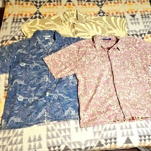 3 for 1 Kahala Hawaiian Islands ☆ Columbia ☆ OP Aloha Shirts Size XL